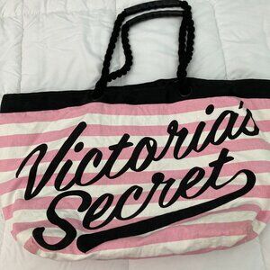 Victoria's Secret large overnight bag - pink, white and black